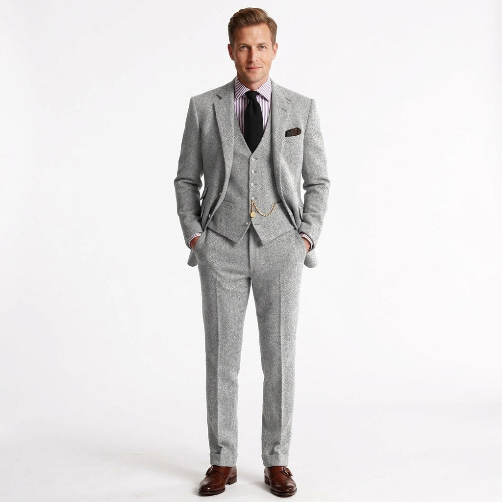 Tobias | Elegantes Herren Set im Tweed Stil