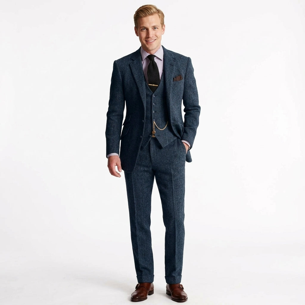 Tobias | Elegantes Herren Set im Tweed Stil