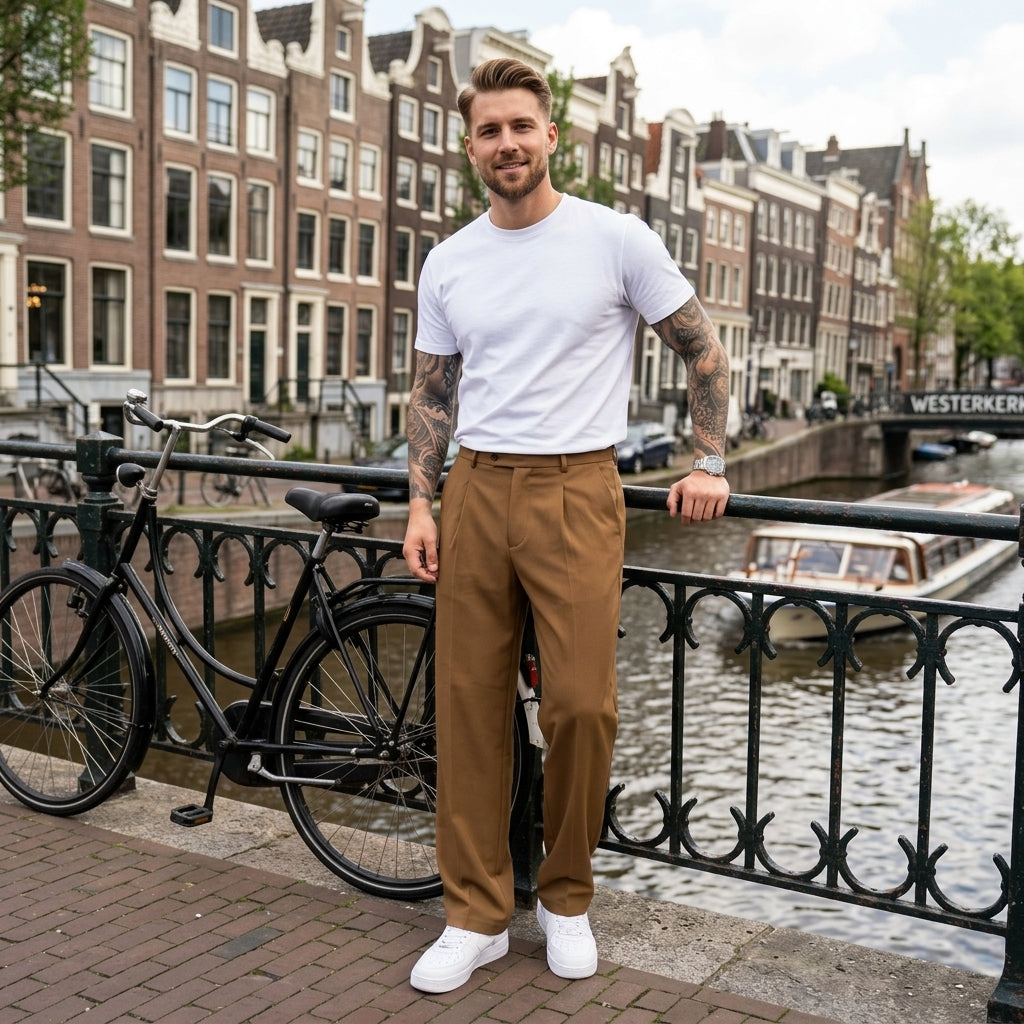 Noah | Weit geschnittene Herren Stoffhose für entspannten Look