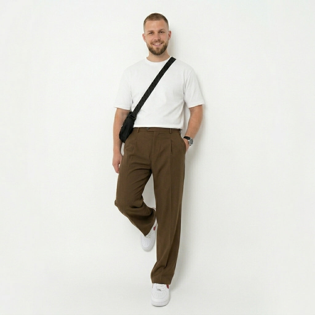 Noah | Weit geschnittene Herren Stoffhose für entspannten Look