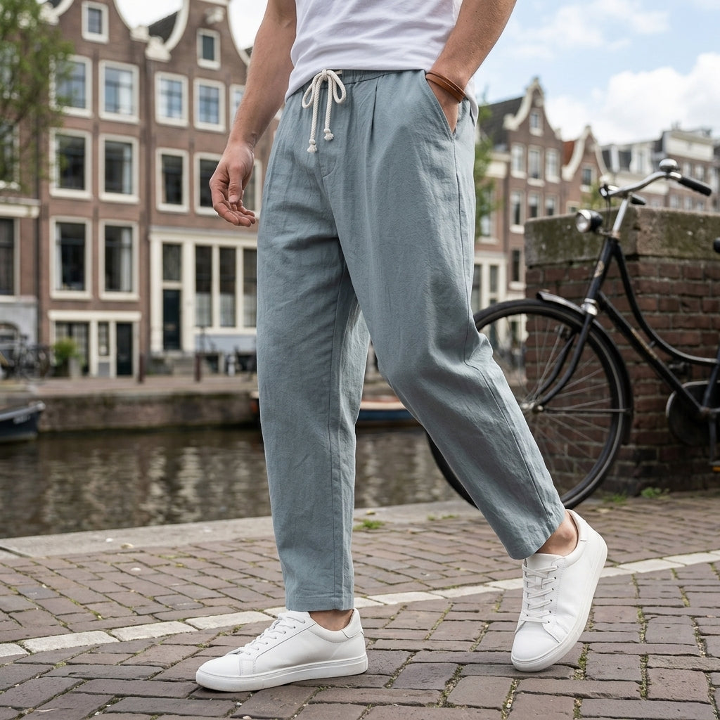 Jonas | Leichte Herren Stoffhose für Stil und Komfort