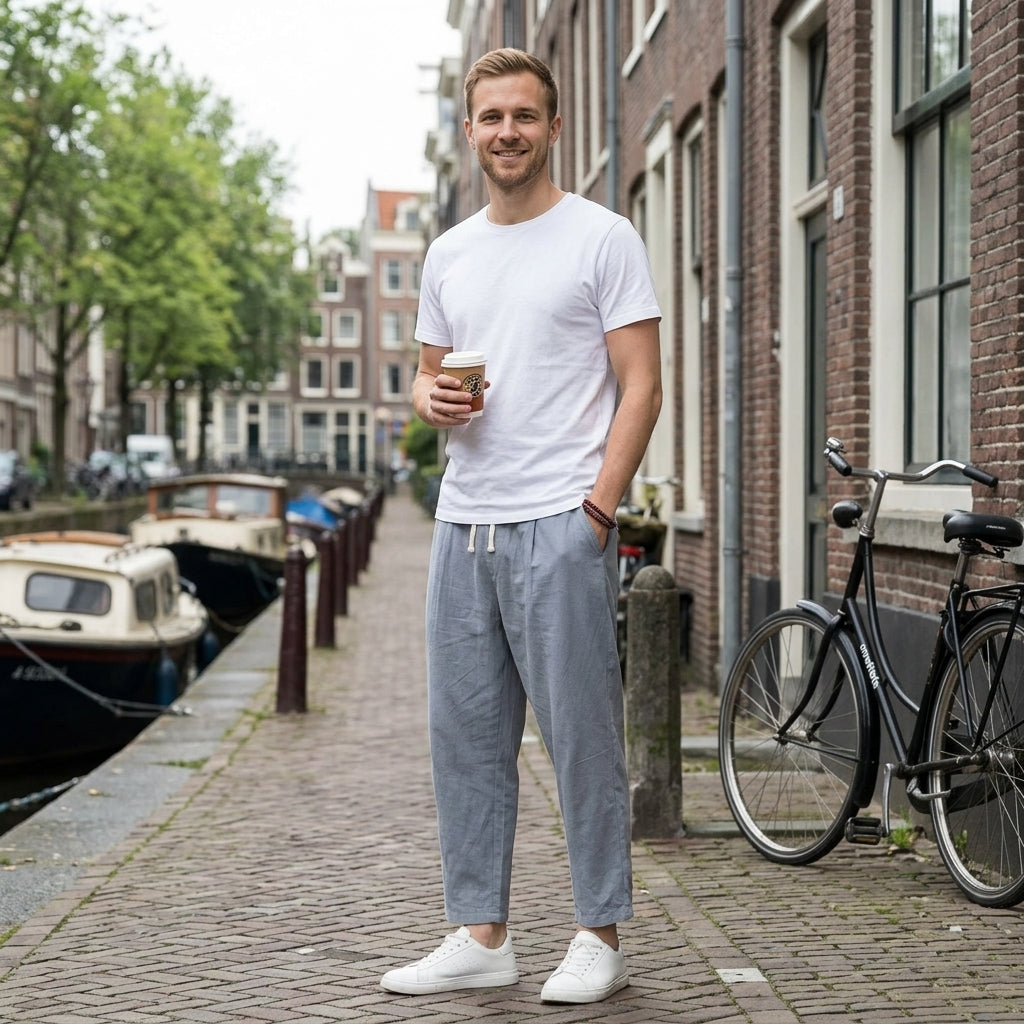 Jonas | Leichte Herren Stoffhose für Stil und Komfort