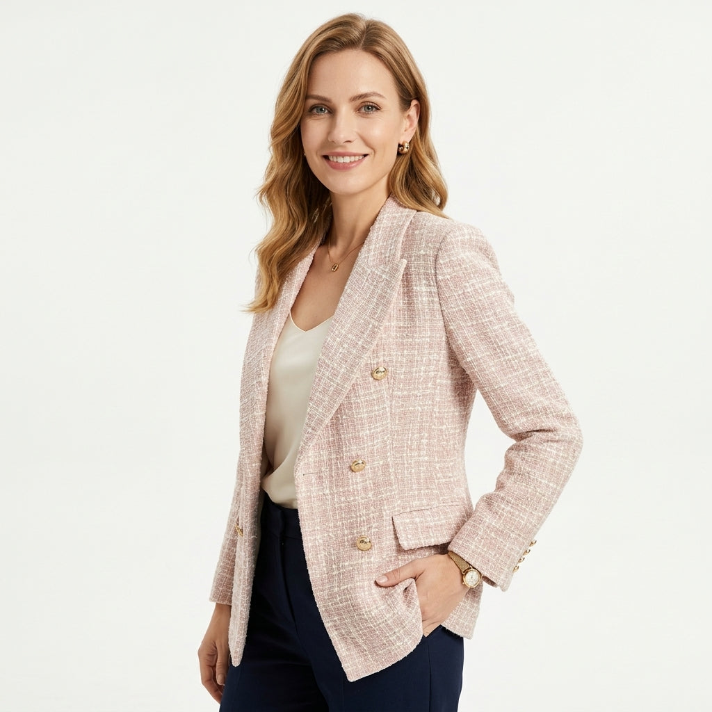Emilia | Tweed Damenblazer mit Klassischem Design