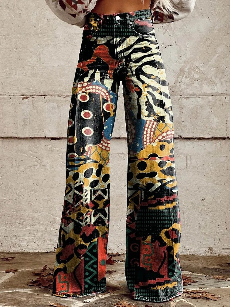 Laura | Blumenjeans | Weite Beine