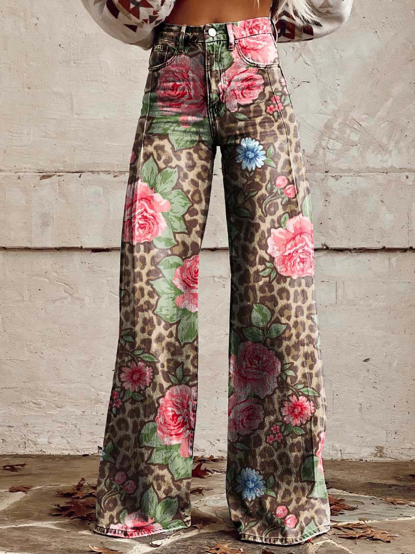 Laura | Blumenjeans | Weite Beine