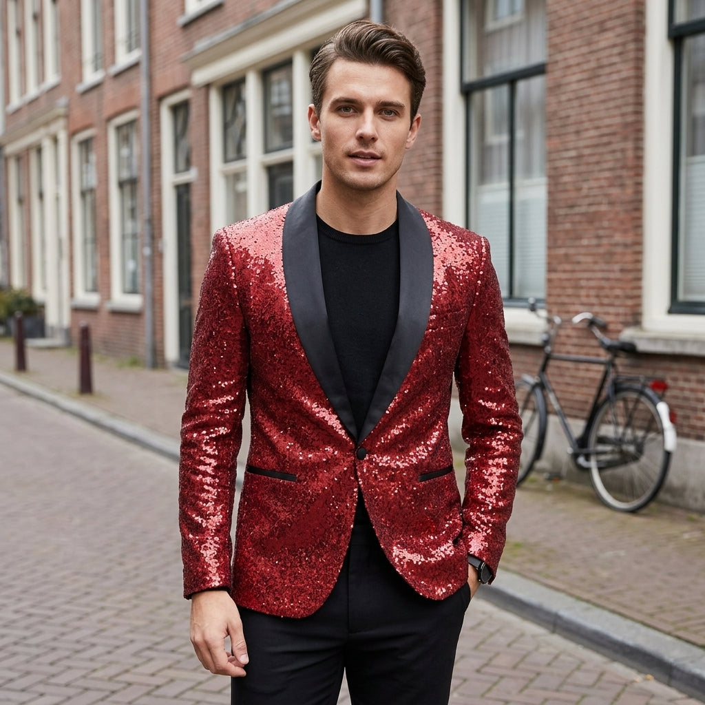 Elias | Glänzender Herren Blazer mit Modernem Design