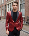 Elias | Glänzender Herren Blazer mit Modernem Design