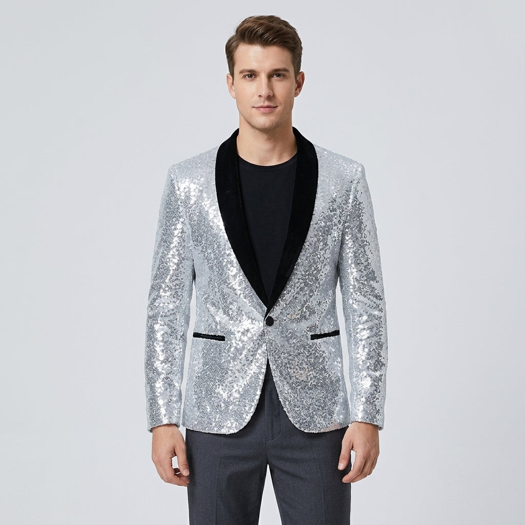 Elias | Glänzender Herren Blazer mit Modernem Design