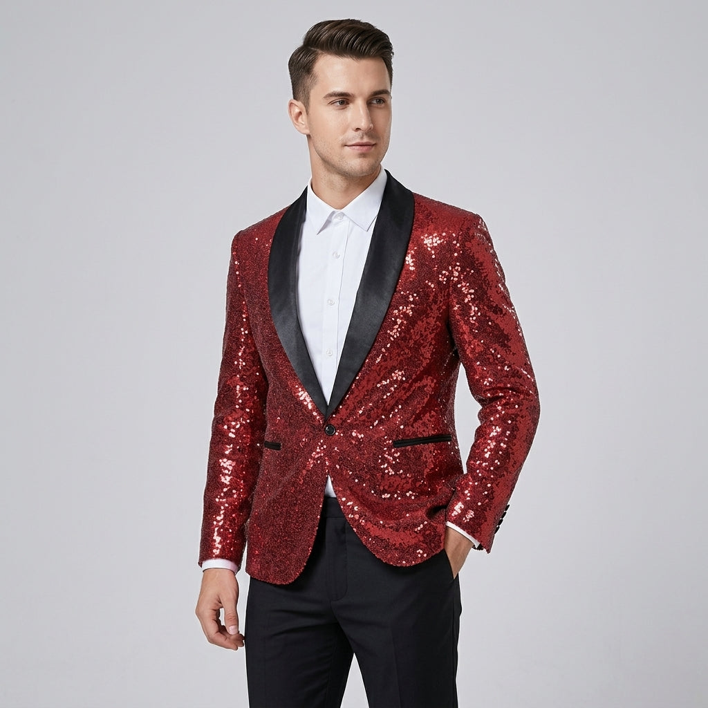 Elias | Glänzender Herren Blazer mit Modernem Design