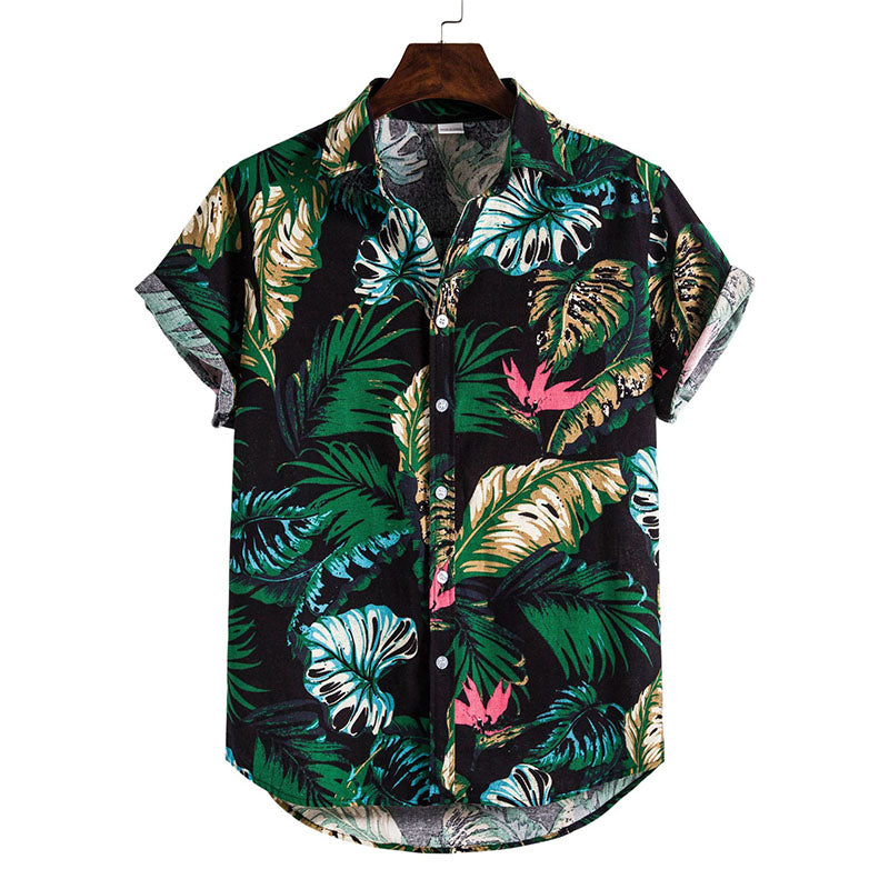 Maximilian | Kurzarm Hemden Herren mit Blumenmuster 0