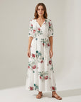 Talina | Elegantes Sommerkleid in fließender Maxi-Form