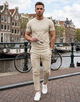 Nojan | Freizeit Herren Set mit modernem T-Shirt Look