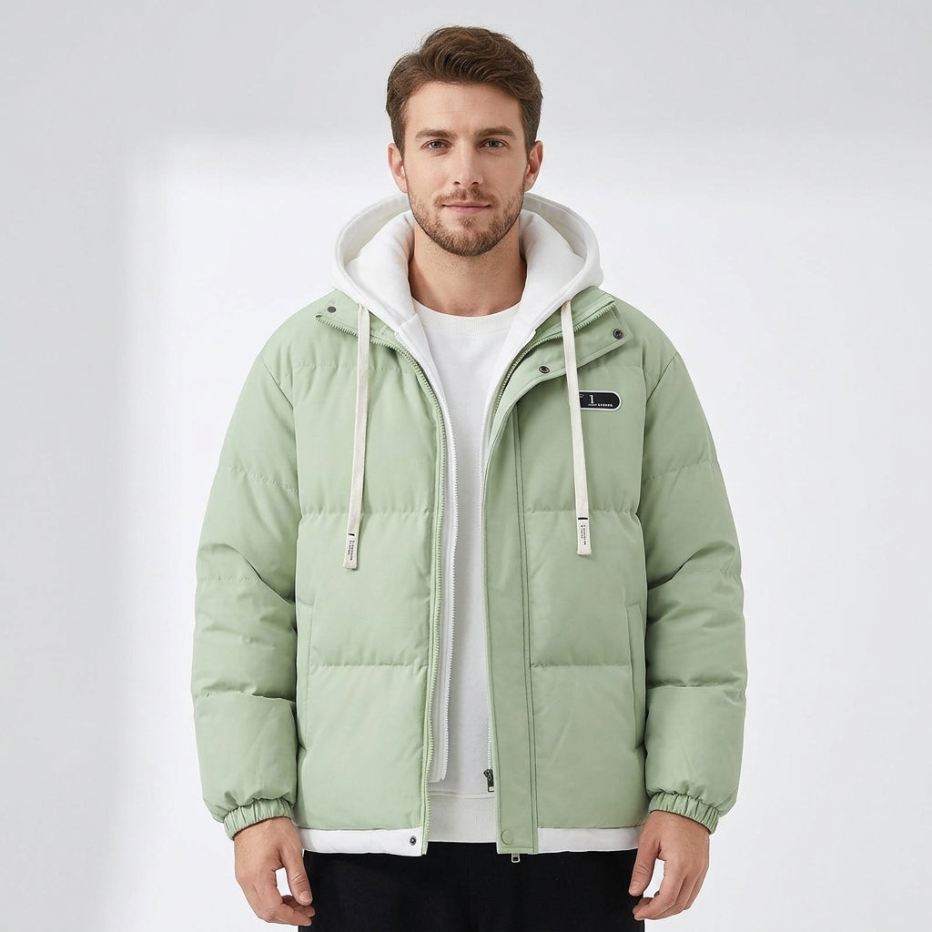 Fabian | Warmer Herrenmantel mit Doppelkapuze