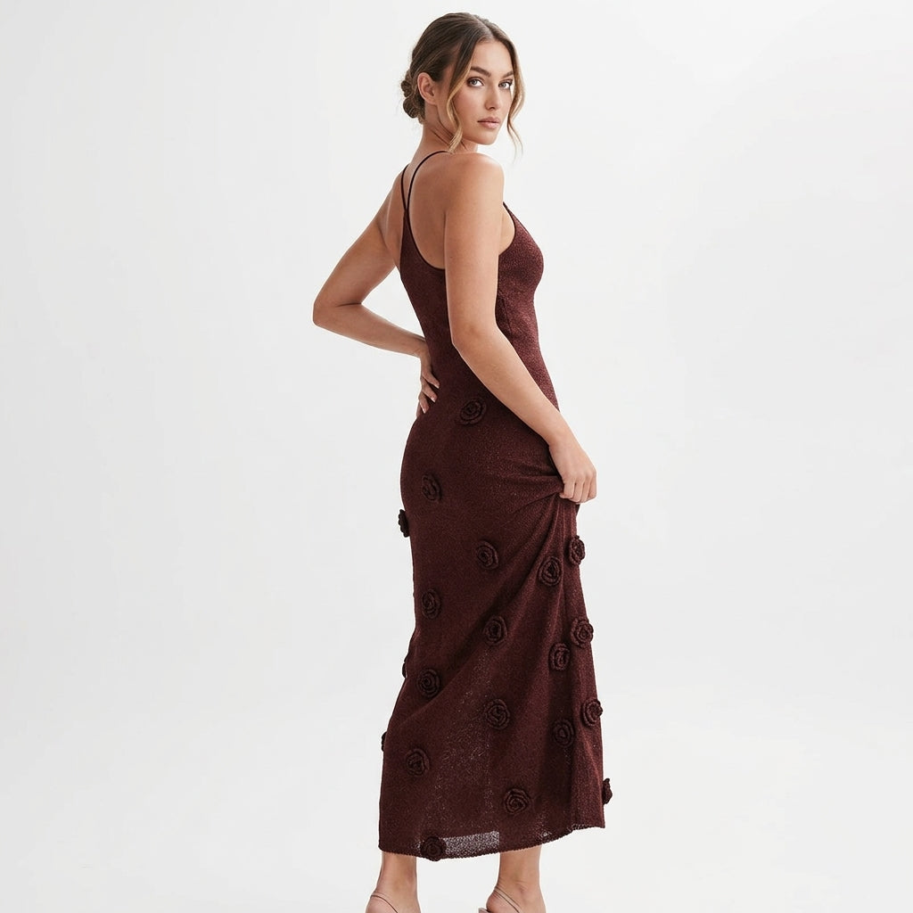 Frieda | Sommerkleid mit 3D Blumenapplikationen