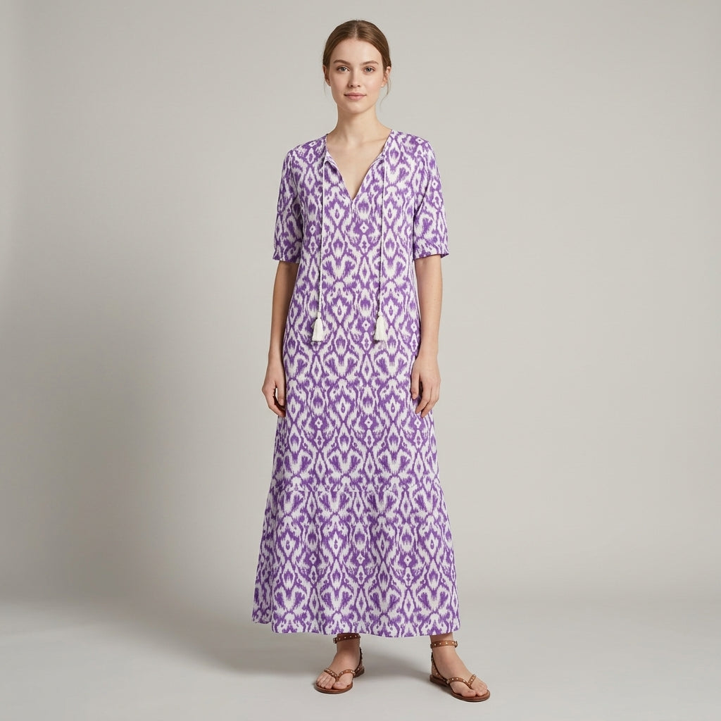 Talina | Elegantes Sommerkleid in fließender Maxi-Form