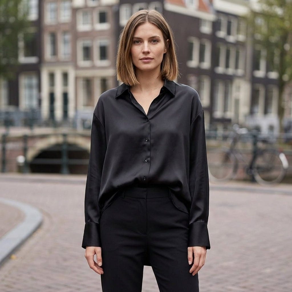 Leni | Seiden Damen Blusen mit Rüschen