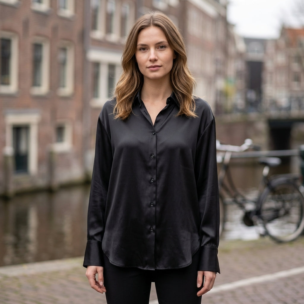 Leni | Seiden Damen Blusen mit Rüschen