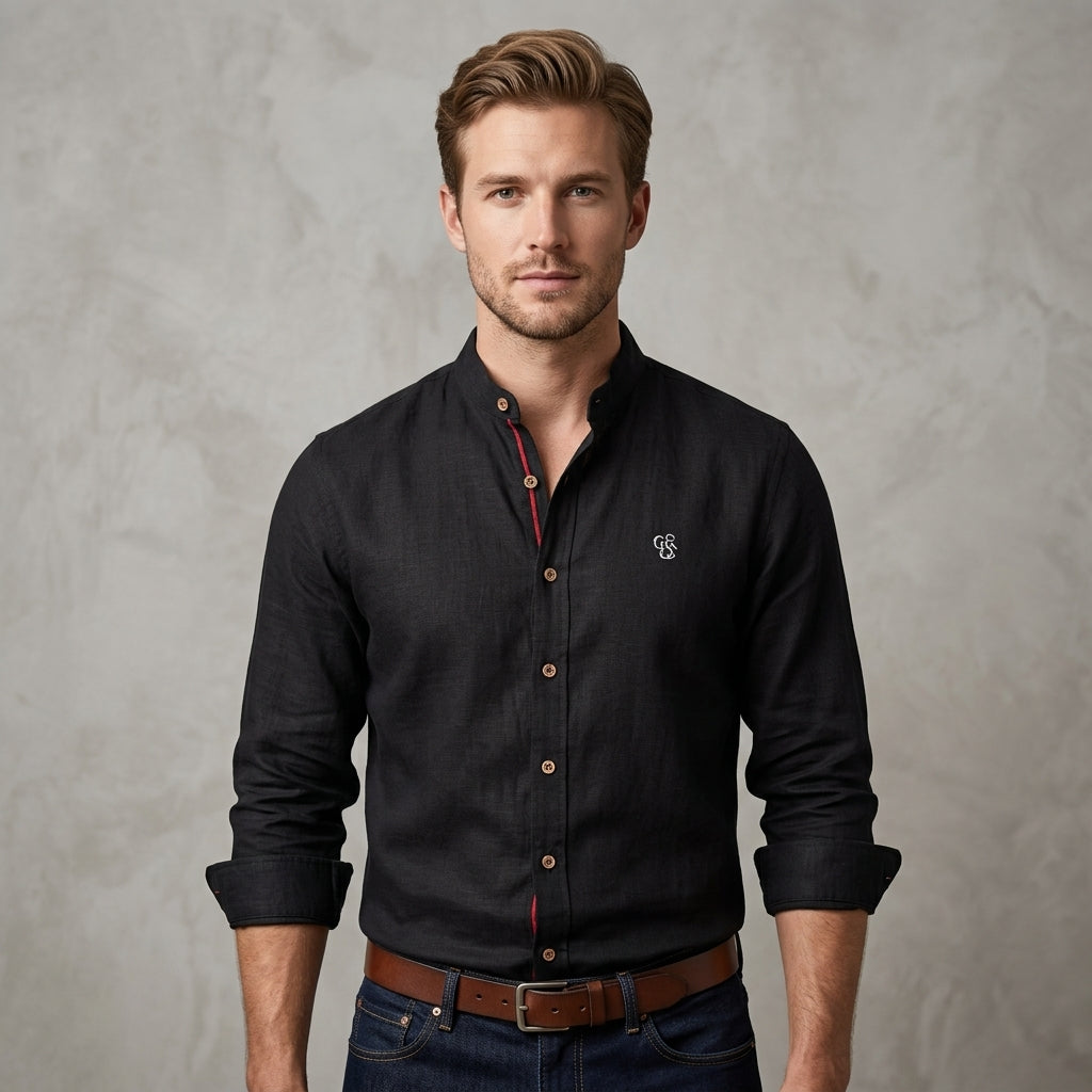 Leon | Elegante Herrenhemden aus Leinen Langarm