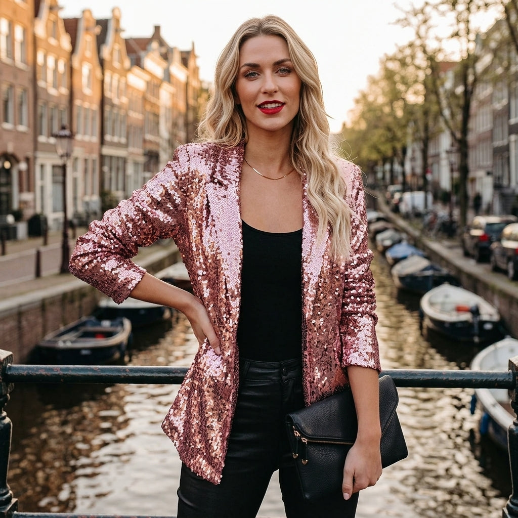 Cosima | Glamouröser Damenblazer mit funkelnden Details