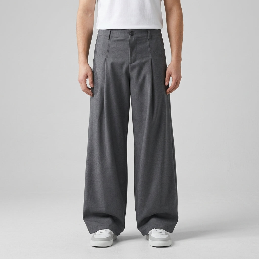 Yannik | Moderne Herren Stoffhose mit hoher Taille