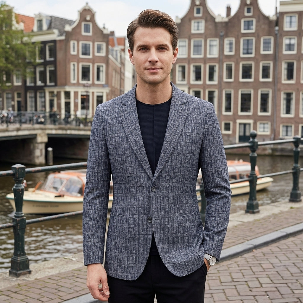 Bruno | Herrenblazer mit Geometrischem Muster
