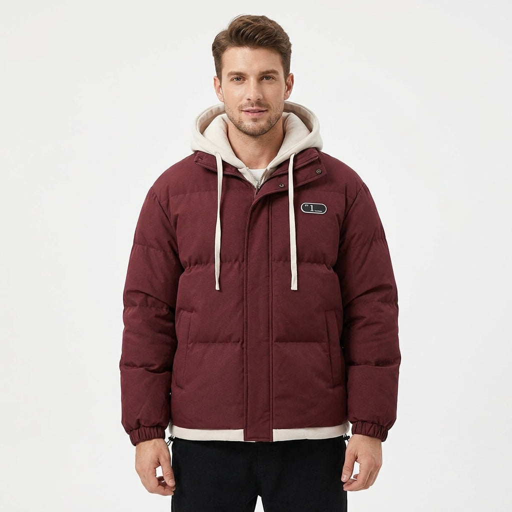 Fabian | Warmer Herrenmantel mit Doppelkapuze