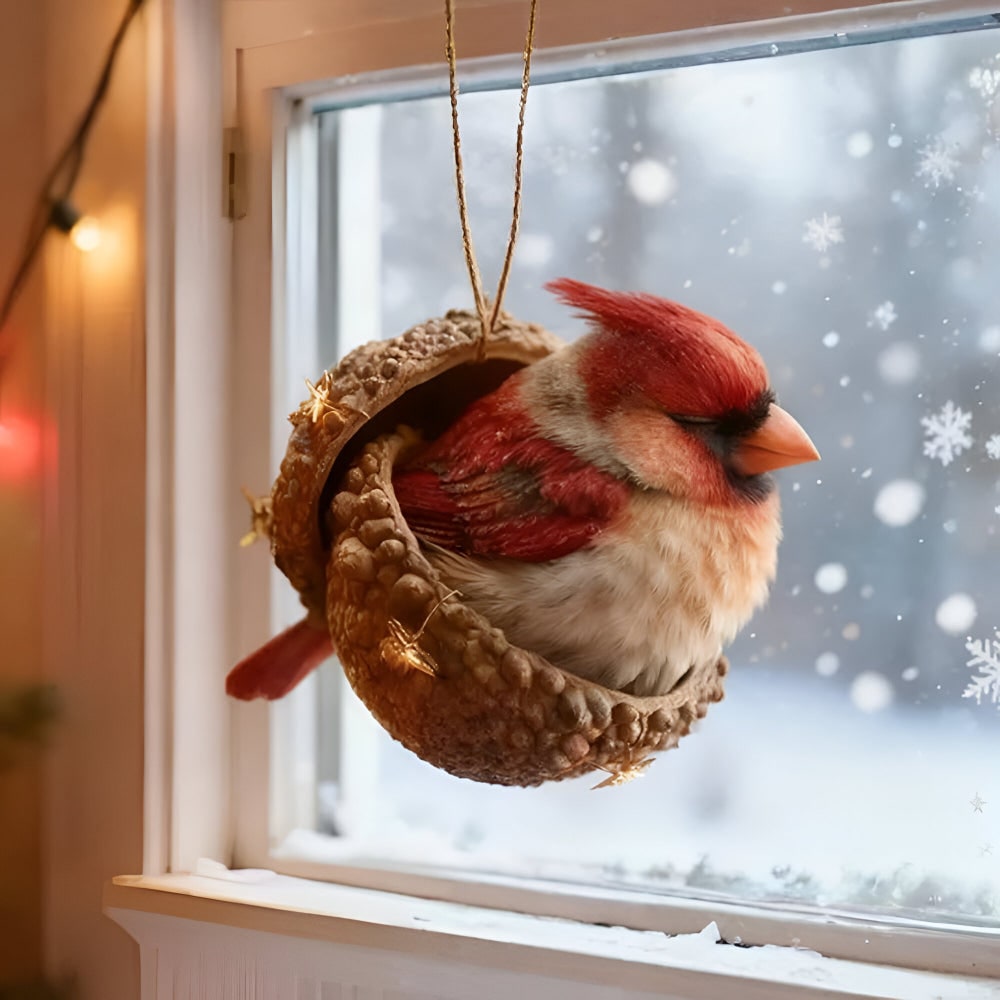 Christmas Ornaments Woodland Animal Acorn Hanging Tree Decor - Image 10