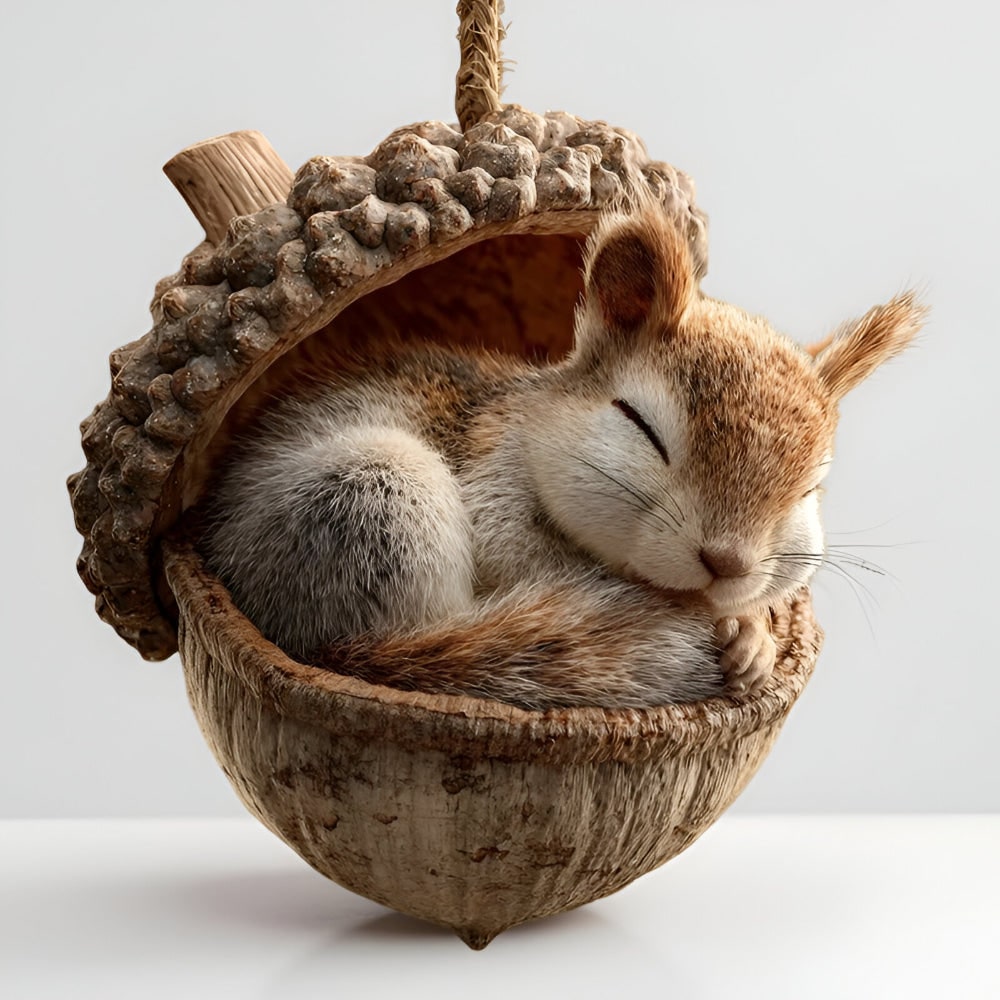 Christmas Ornaments Woodland Animal Acorn Hanging Tree Decor - Image 13