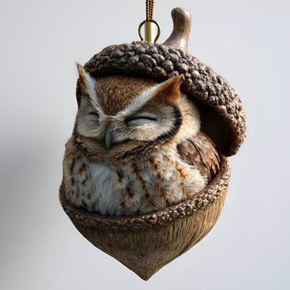 Christmas Ornaments Woodland Animal Acorn Hanging Tree Decor - Image 16