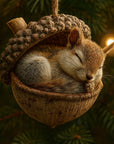 Christmas Ornaments Woodland Animal Acorn Hanging Tree Decor - Image 4
