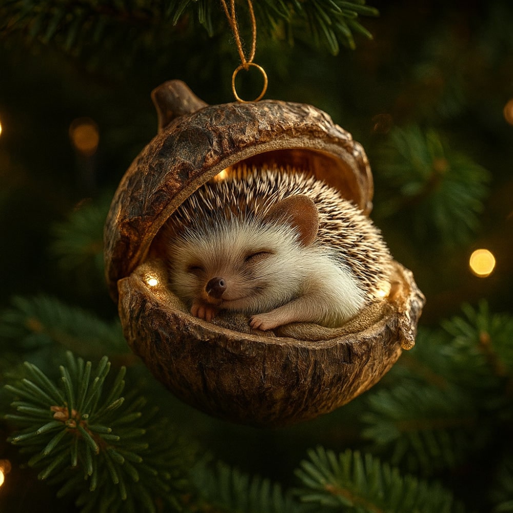 Christmas Ornaments Woodland Animal Acorn Hanging Tree Decor - Image 5