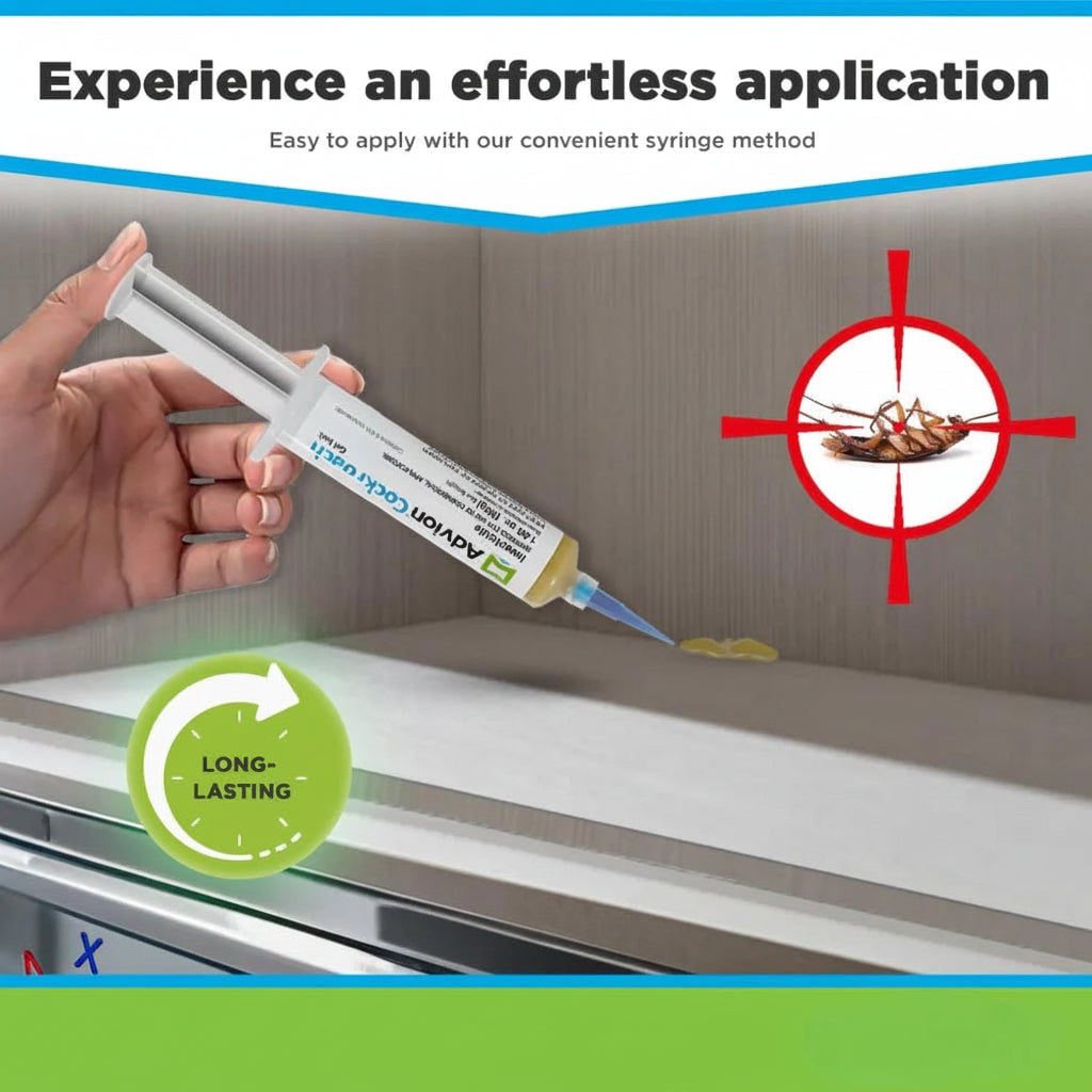 Cockroach Gel Bait Roach Control Syringe Indoor Pest Control - Image 2