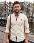 Leon | Elegante Herrenhemden aus Leinen Langarm