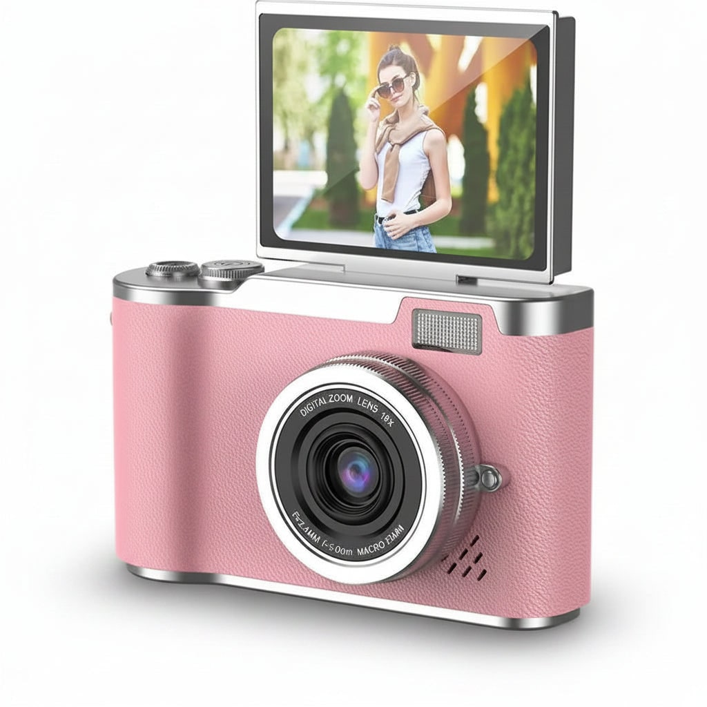 Digital Camera Compact 4K 48MP Flip Screen 8X Zoom Point Shoot - Image 1