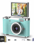 Digital Camera Compact 4K 48MP Flip Screen 8X Zoom Point Shoot - Image 3
