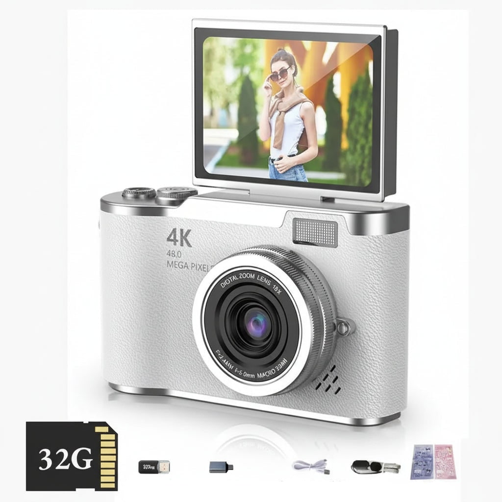 Digital Camera Compact 4K 48MP Flip Screen 8X Zoom Point Shoot - Image 6