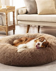Dog Bed Round Plush Cuddler Pet Sleeping Bed - Image 1