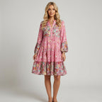 Nerina | Sommerkleid mit floralem Muster und elegantem Ausschnitt