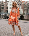 Nerina | Sommerkleid mit floralem Muster und elegantem Ausschnitt