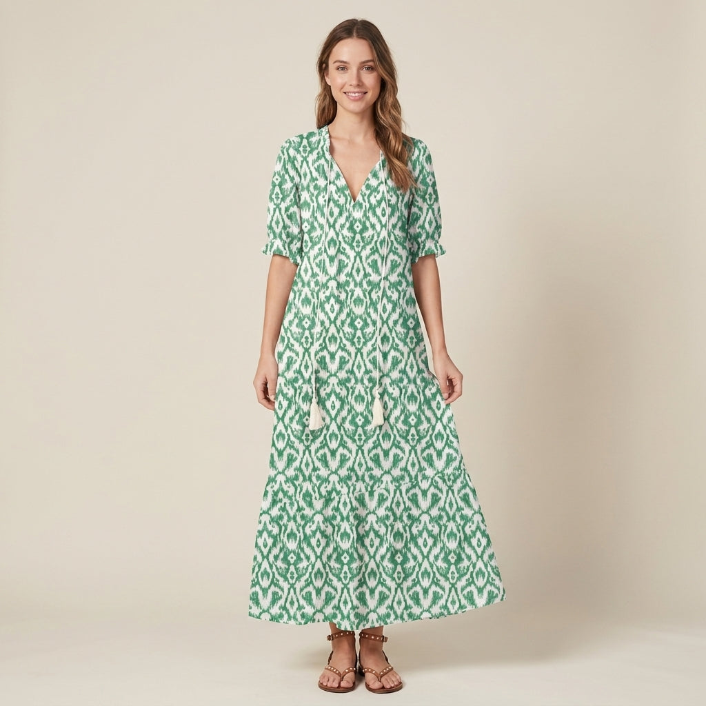 Talina | Elegantes Sommerkleid in fließender Maxi-Form