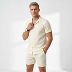 Niklas | Herren Set mit Kurzarmhemd und Shorts