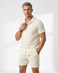Niklas | Herren Set mit Kurzarmhemd und Shorts
