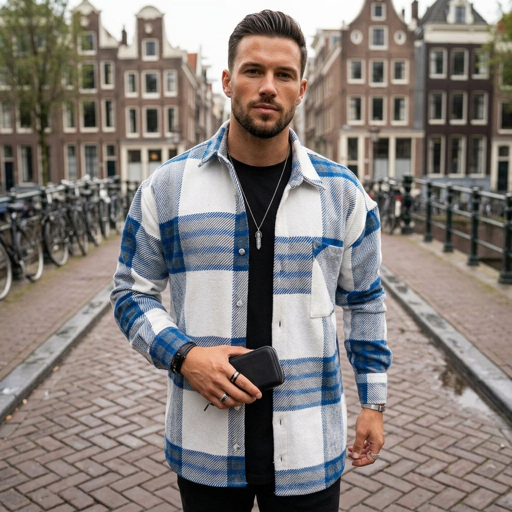 Erik | Karierte Herrenhemden Langarm für Stilvolle Outfits