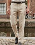 Adrian | Elegante Herren Stoffhose mit feinem Streifenmuster