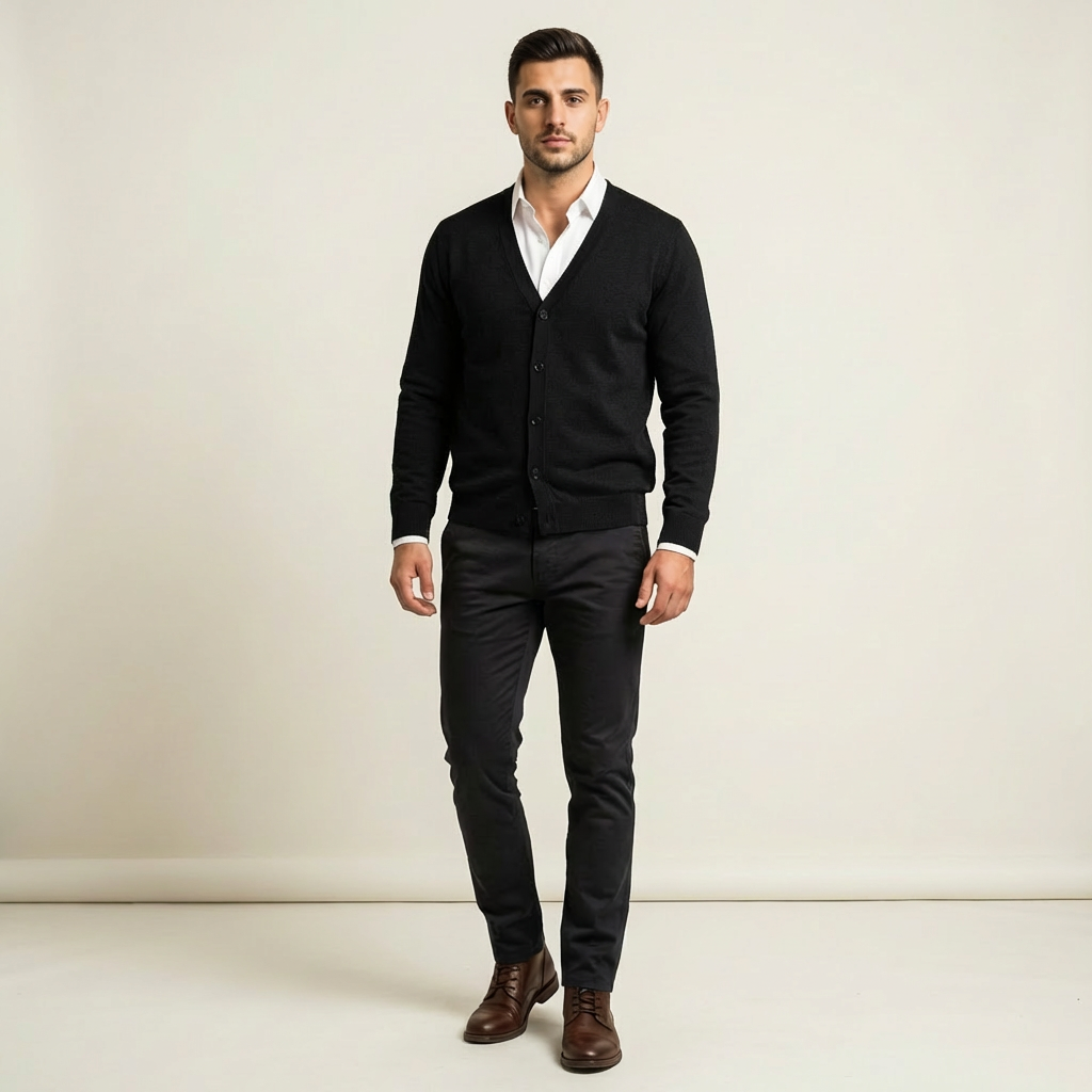 David | Herren Strickpullover mit eleganter Strickstruktur