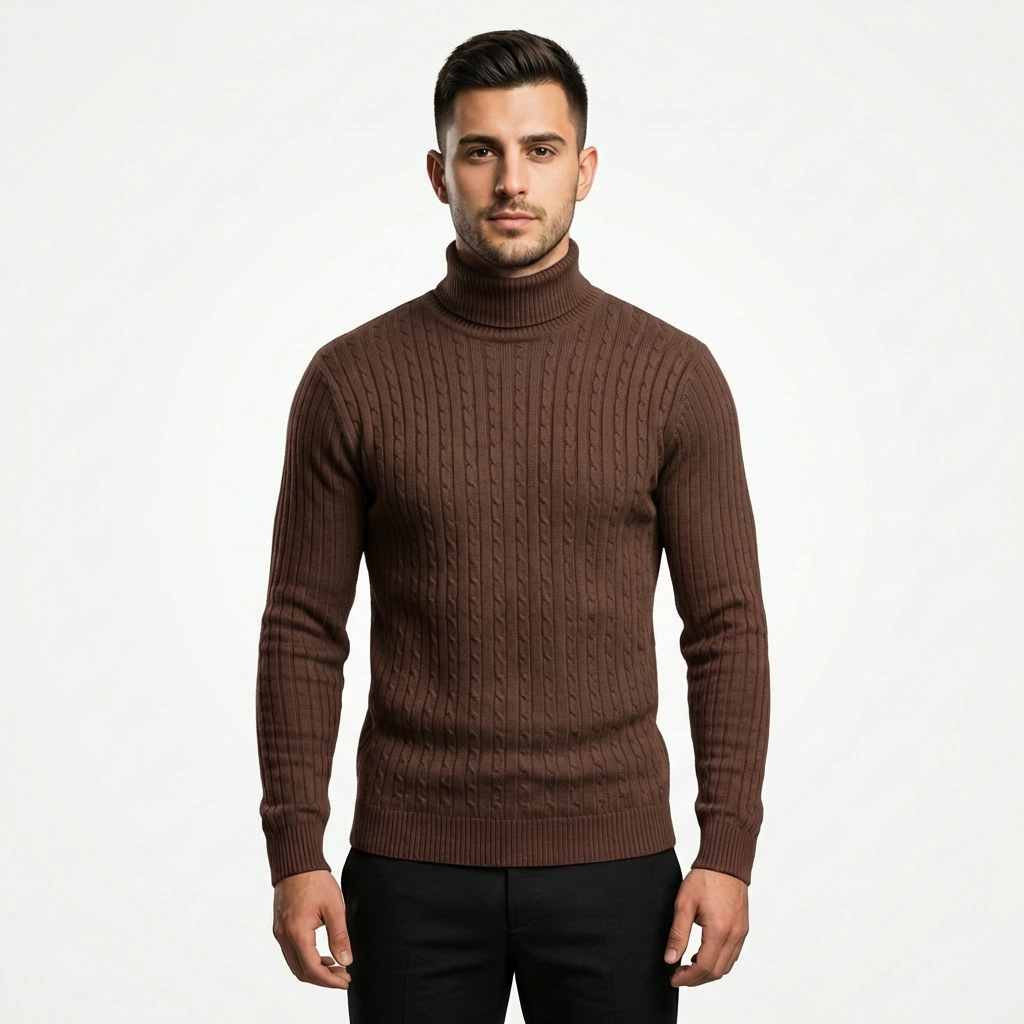 Felix | Herren Strickpullover mit Rollkragen und Eleganz