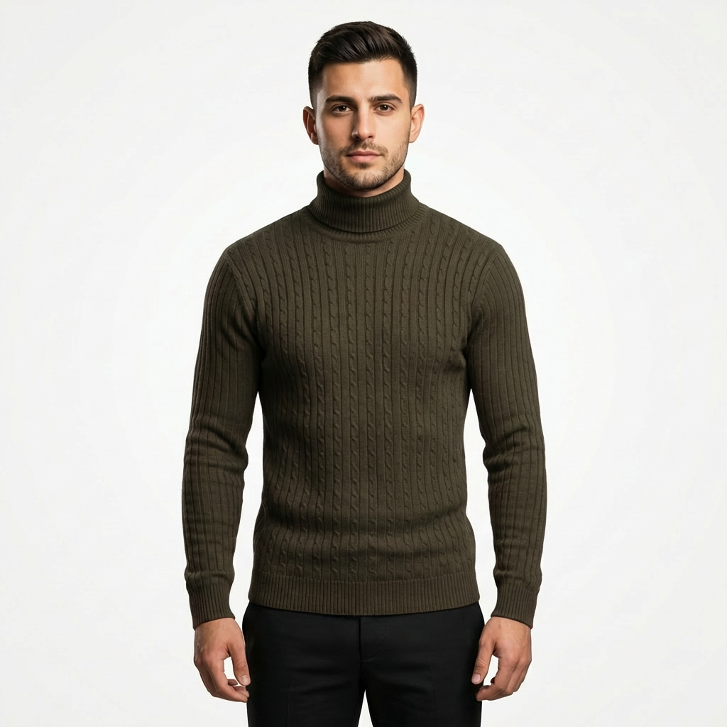 Felix | Herren Strickpullover mit Rollkragen und Eleganz