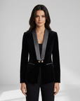 Clara | Damenblazer aus Samt mit eleganten Details