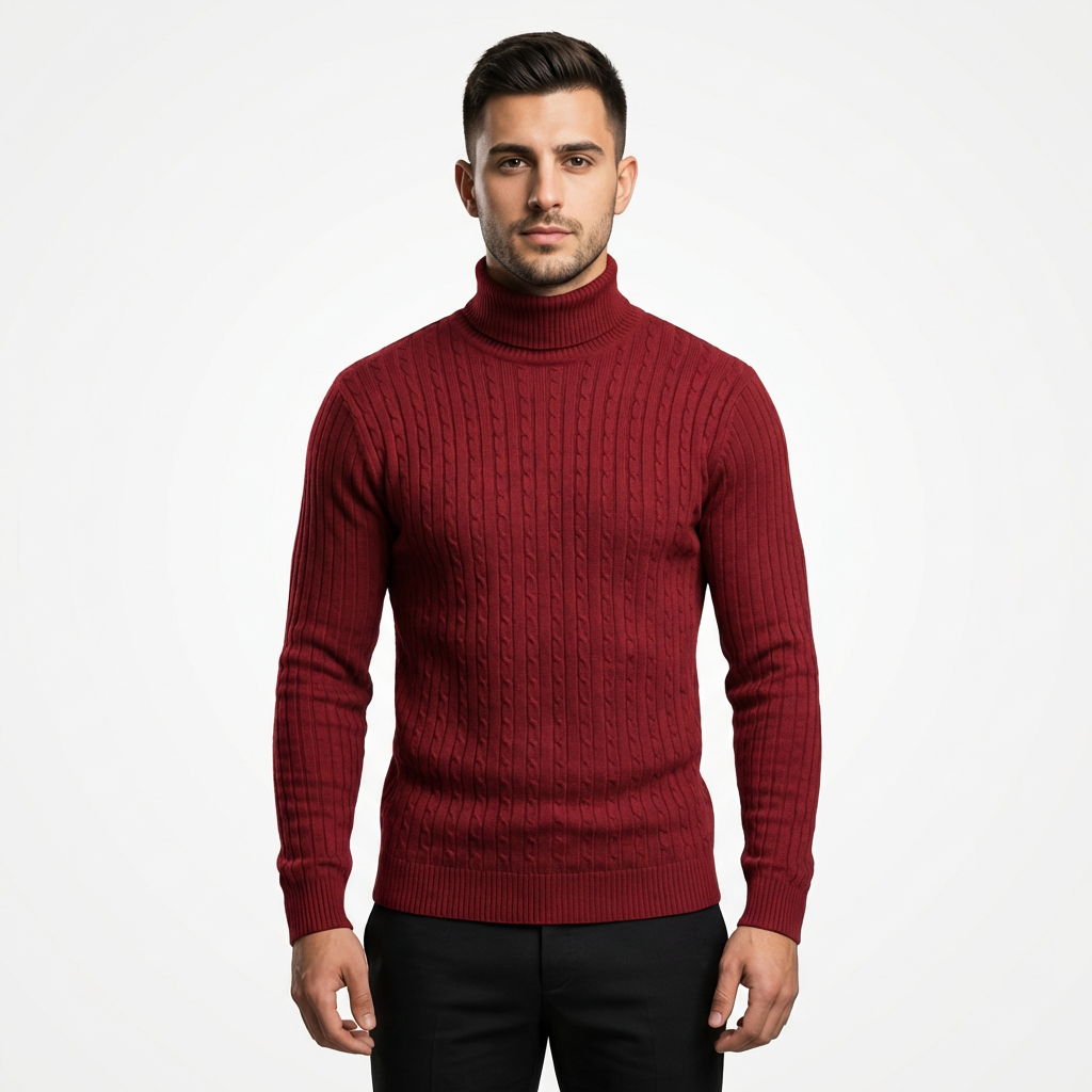Felix | Herren Strickpullover mit Rollkragen und Eleganz