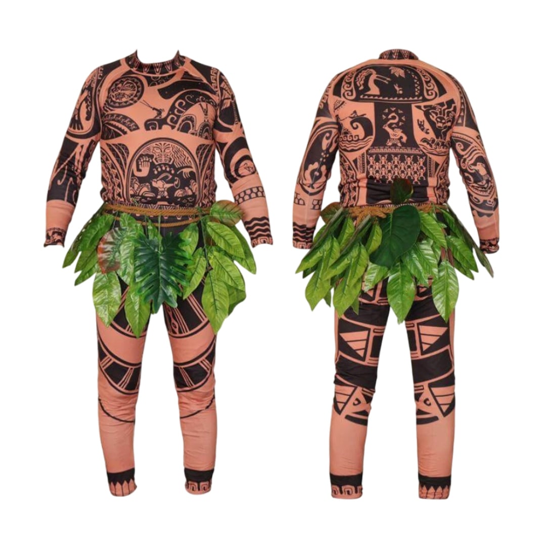 Halloween Costumes Tattoo Print Muscle Cosplay Outfit - Image 5
